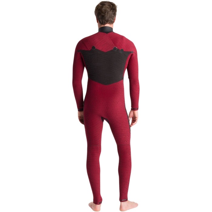 2024 C-Skins Mens NuWave Wired 4/3mm Chest Zip Wetsuit C-NWI43MCZ - Meteor / Rust x / White